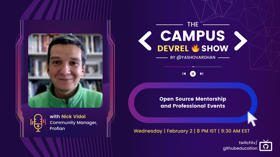 Open Source Mentorship and Professional Events - Nick Vidal